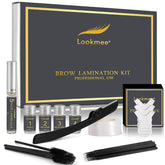 Lookmee eyebrow lamination kit packaging shows a complete at-home brow solution.