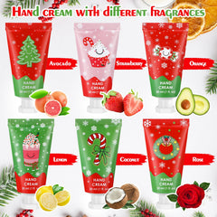 Loopeer Christmas hand cream designs showcase six festive patterns for gifting.