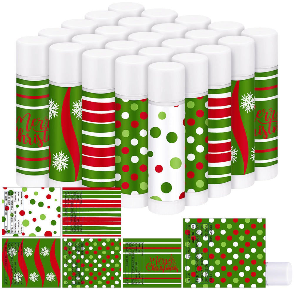 Loopeer Christmas peppermint lip balms design-1 for festive gifting and moisture.