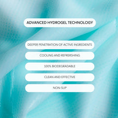 LOOPS CLEAN SLATE textured side closeup reveals hydrogel texture for hydration.
