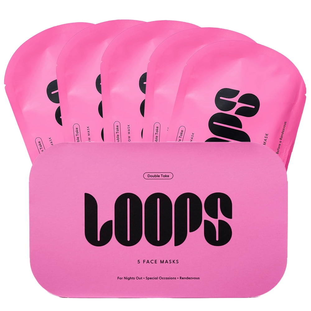 LOOPS Double Take hydrogel mask calms skin surface for a soothing, refreshed complexion.