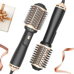 Lopeie hair dryer brush with oval barrel for smooth detangling and root lift.