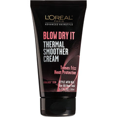 L'Oreal Paris Blow Dry It bottle showing smooth, frizz-controlled finish possible.