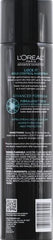 Lock It Bold Control hairspray mist visible on hair for even hold.