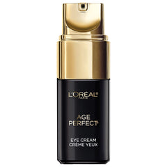 L'Oreal Paris Age Perfect eye cream bottle top view for daily hydration.