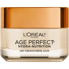 L'Oreal Paris Age Perfect Hydra-Nutrition Day Cream jar closeup for rich hydration