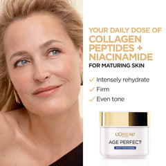 L'Oreal Paris Age Perfect peptide closeup highlights collagen building blocks.