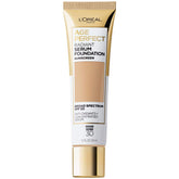 L'Oreal Paris Age Perfect Radiant Serum Foundation beige-rose bottle-pump boosts hydration and even tone