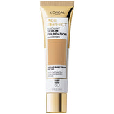 L'Oreal Paris Age Perfect Radiant Serum Foundation Ivory Beige bottle offers lightweight, hydrating coverage.