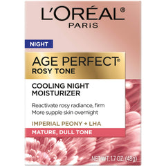 L'Oreal Paris Age Perfect Rosy Tone with rosy pigments swatch promotes revived rosy radiance.