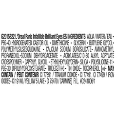 L'Oreal Paris Brilliant Eyes crease-resistant formula stays put all day.