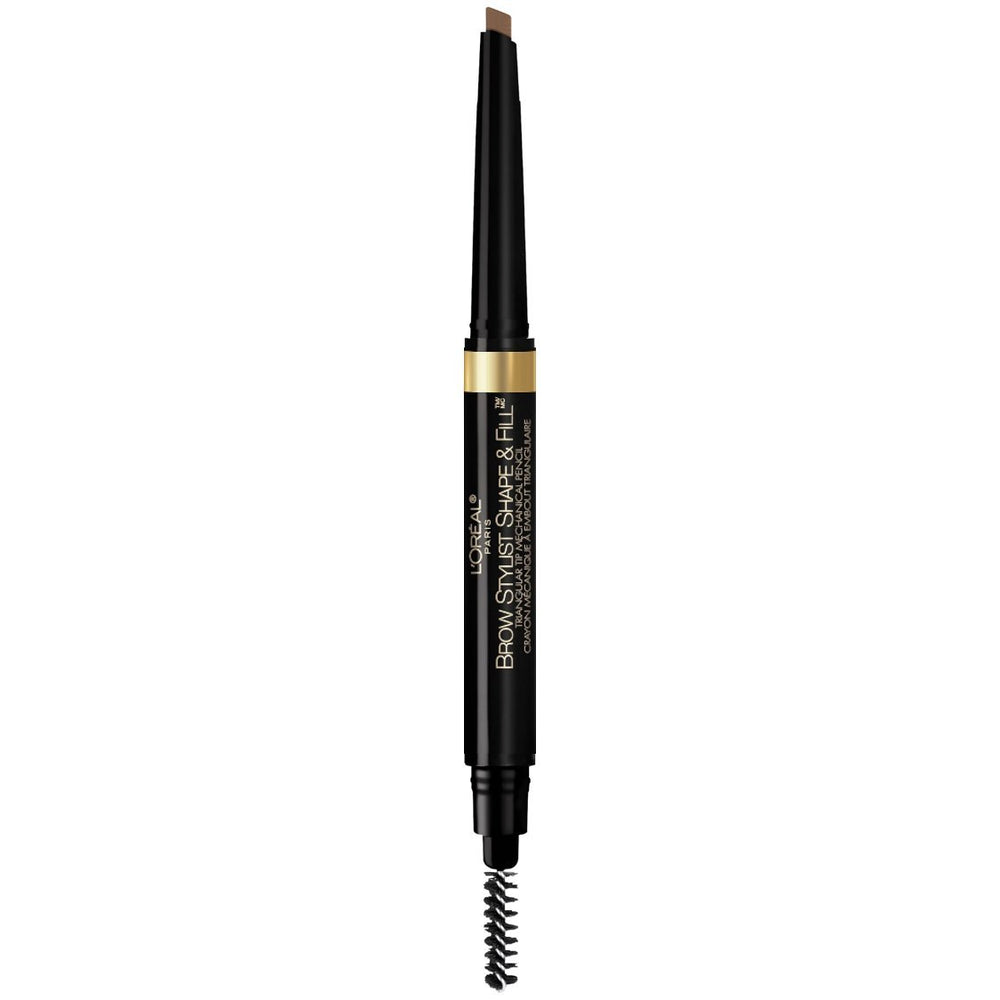 L’Oréal Paris Brow Stylist Shape and Fill triangular tip shapes brows precisely for natural definition.