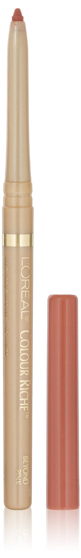 L'Oreal Paris Colour Riche Lip Liner Beyond Pink twist-up pencil for precise lip contour and definition.