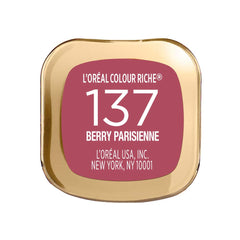 L'Oreal Paris Colour Riche Berry Parisienne satin finish application with smooth glide.