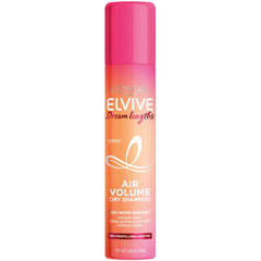 L’Oréal Paris Elvive Dream Lengths Air Volume Dry Shampoo bottle boosts volume and freshness