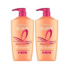 L'Oreal Paris front packaging of Dream Lengths set showing both bottles and benefits