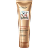 L'Oreal Paris EverPure shampoo bottle shows sulfate-free hydration for dry, color-treated hair.