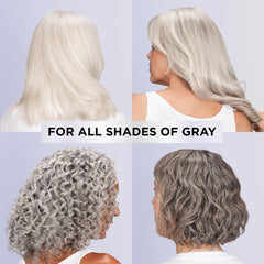 L'Oreal Paris EverPure silver-hair-close-up reveals brighter, healthier-looking strands