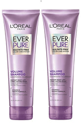 L'Oreal Paris EverPure Volume Shampoo bottle with lotus extract boosts color-safe volume.