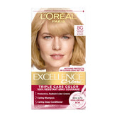 L'Oreal Paris Excellence Crème 8G Medium Golden Blonde kit ready for color application and gray coverage