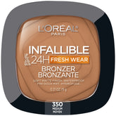 L'Oreal Paris Infallible bronzer packaging close-up for travel-ready use