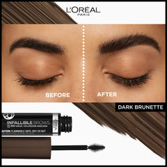 L'Oreal Paris Infallible Brow Mascara wand with 3D micro-grip for precise shaping