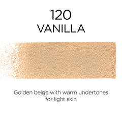 L'Oreal Paris Infallible Fresh Wear powder application swirl illustrating easy blendability.