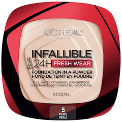 L'Oreal Paris Infallible Fresh Wear bottle demonstrates long-lasting matte coverage.