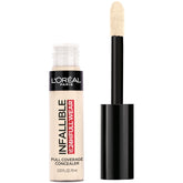 L'Oreal Paris Infallible Full Wear Concealer porcelain application delivers full coverage in one stroke
