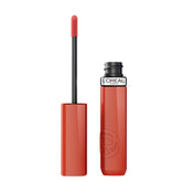 L'Oreal Paris Infallible Lacque Resistance bottle closeup shows lacquer-like shine and long wear.