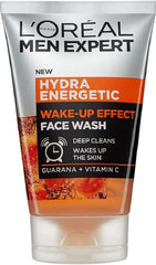 L’Oréal Paris Men Expert Wake-up Effect bottle pour delivers a refreshing daytime cleanse.