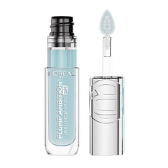 L'Oreal Paris Plump Ambition Lip Oil bottle shown, highlighting hydration and color-changing shine