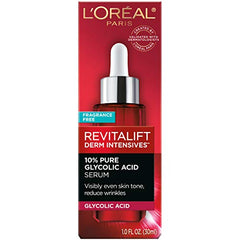 L'Oreal Paris Revitalift serum dropper shown for precise nightly application.