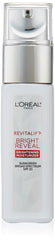 L’Oréal Paris Revitalift Bright Reveal day cream bottle front showing SPF 30 protection for daytime radiance