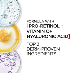 L'Oreal Paris Revitalift eye cream dispensed amount highlighting light, non-greasy formula.