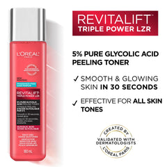 L'Oreal Paris Revitalift toner with aloe vera leaf indicating soothing moisture