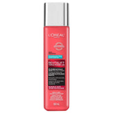 L'Oreal Paris Revitalift toner bottle close-up showing glycolic exfoliation benefits for smoother skin