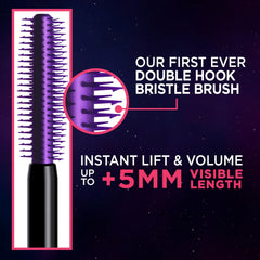 L'Oreal Paris Telescopic Lift brush closeup showing lash separation and lift.