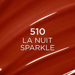L'Oreal Paris lip oil close-up highlights nourishing tripeptides.