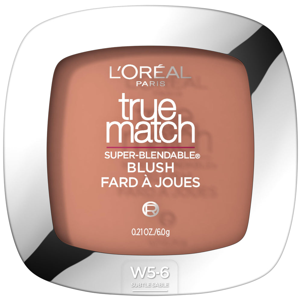 L'Oreal Paris True Match blush Subtle Sable packaging shows compact with mirror for quick touchups.
