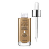 L'Oreal Paris True Match Nude Hyaluronic Tinted Serum Foundation bottle with hydrating glow