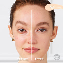 L'Oreal Paris True Match Radiant Serum Concealer applicator close-up showing one-swipe coverage