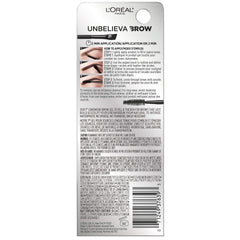 L’Oréal Paris Unbelieva-Brow longwear film seals pigments for a smudge-proof finish.