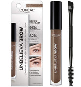 L’Oréal Paris Unbelieva-Brow longwear tinted gel closeup precision brush for precise brow shaping.