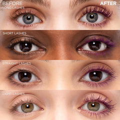 L'Oreal Paris Voluminous Mascara close-up shows lengthened lashes.