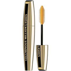 L'Oreal Paris Voluminous Million Lashes mascara brush closeup delivering defined, voluminous lashes