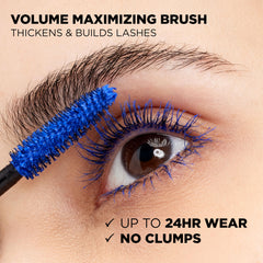 L'Oreal Paris Voluminous Original lash close-up shows defined, separated lashes.