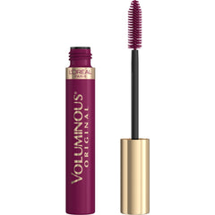 L'Oreal Paris Voluminous Original Mascara bottle in burgundy for dramatic, long-lasting lashes.