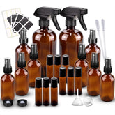 Loretoy amber glass spray bottles 16oz kit protect essential oils from UV light.