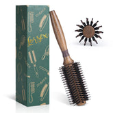 LORSEX Round Brush bristles close-up shows natural oil distribution for smoother hair